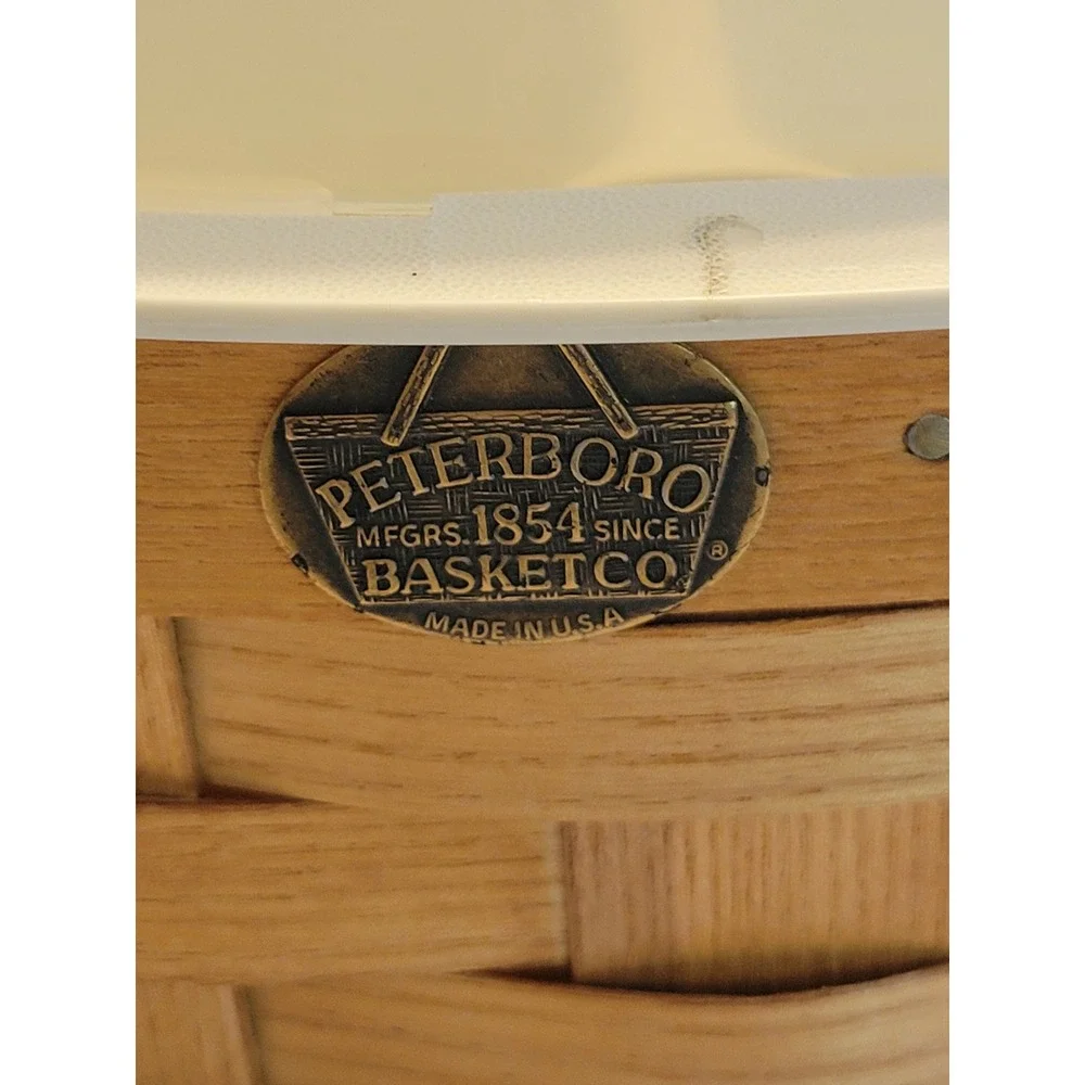 Peterboro Basket Serving Relish Tray Divided Picnic Carrier Farmhouse Wood Large